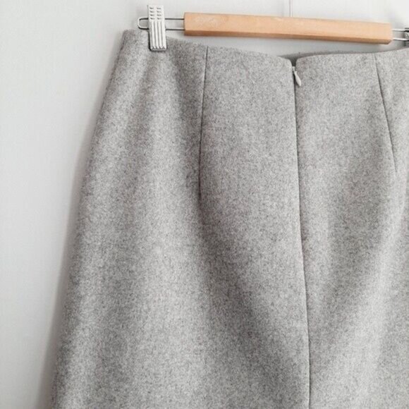 CARVEN Wool Blend Asymmetric Modern Mini Skirt Grey Sz M / Eur 40 - Picture 11 of 15
